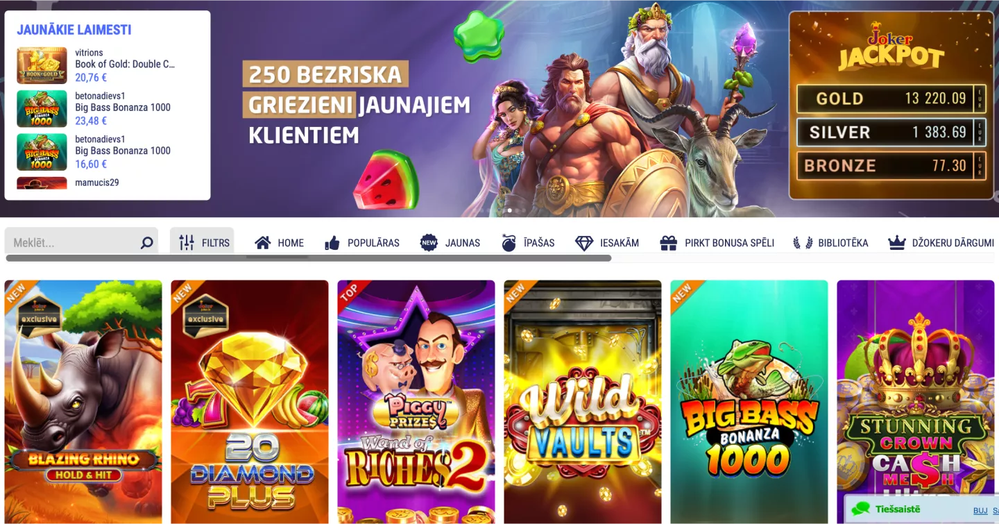 Piedāvājumi un džekpoti