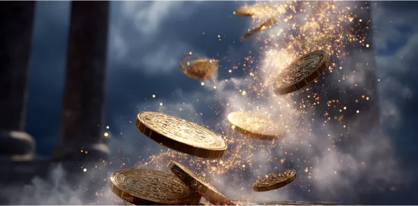 Krītošas zelta monētas